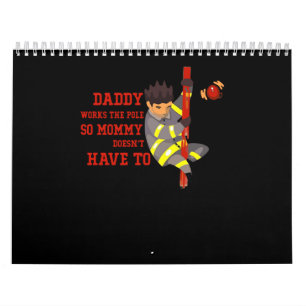Calendario Regalo de bomberos   Papi Trabaja El Bombardero De