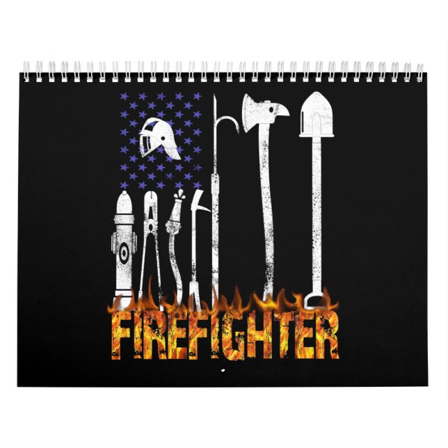 Calendario Regalo de bomberos | Regalo de los amantes de los  (Tapa)