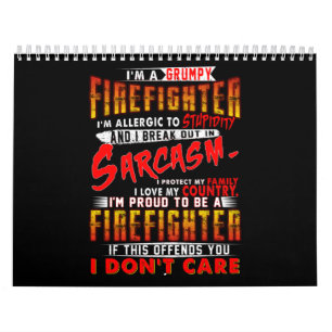 Calendario Regalo de bomberos   Soy un bombero gruñón