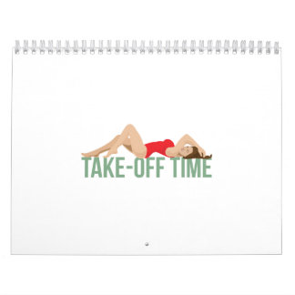Calendario Regalo de Chica de la nariz de la aeronave despega