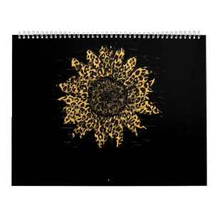 Calendario regalo de chita fresco leopardo girasol
