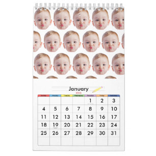Calendario Regalo de diseño personalizado para bebé o familia