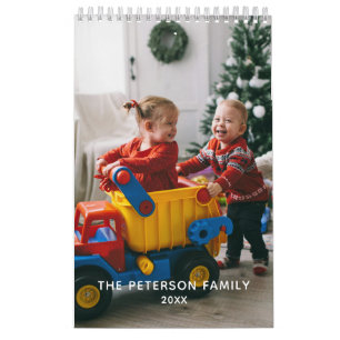 Calendario Regalo de foto familiar personalizado moderno\Recu
