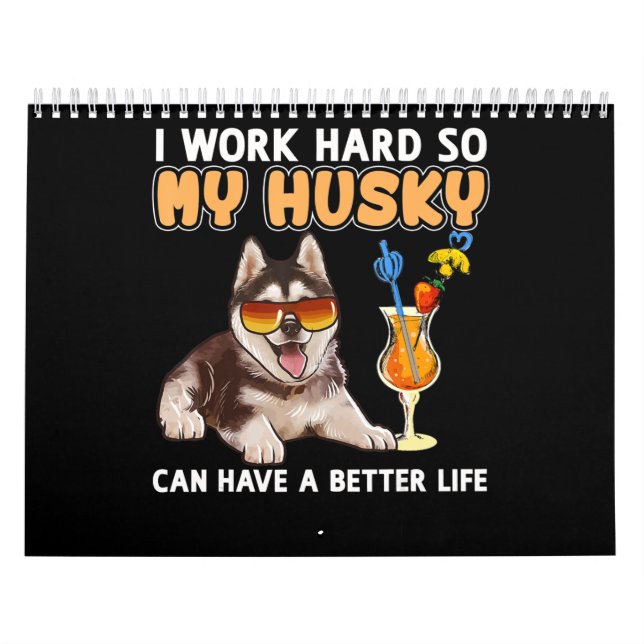 Calendario Regalo de Husky| Graciosos obsequios a los amantes (Tapa)