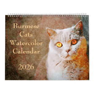 Calendario Regalo de mamá dueña de gato birmano 2023