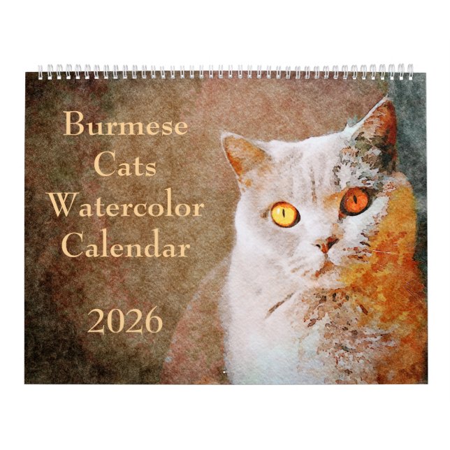 Calendario Regalo de mamá dueña de gato birmano 2023 (Tapa)
