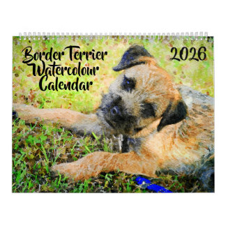 Calendario Regalo de mamá perro Border Terrier 2026 Regalo de