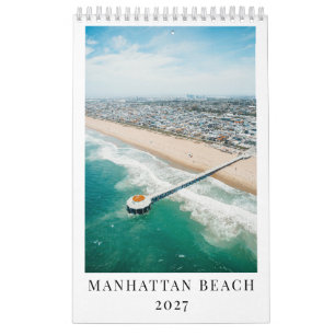 Calendario Regalo de Manhattan Beach 2027 Fotografía Mensual