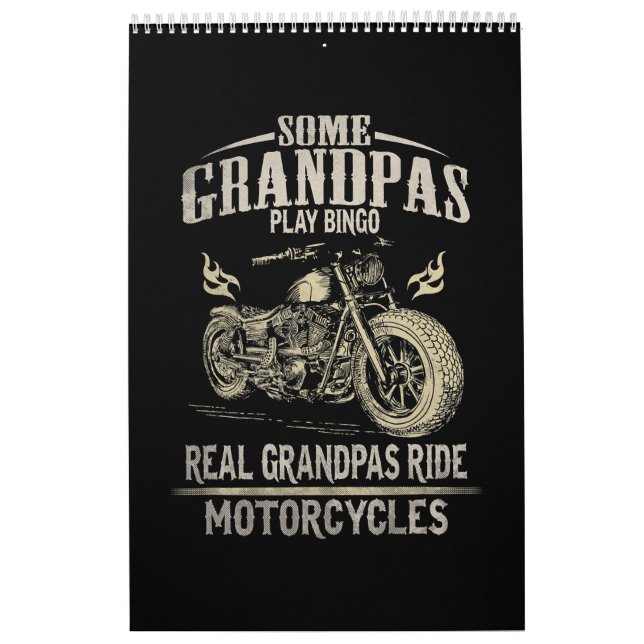 Calendario Regalo de motocicleta Real Grandpas Ride para Gran (Tapa)