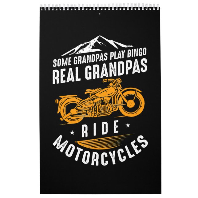 Calendario Regalo De Motocicletas Real Grandpas Ride Para Los (Tapa)