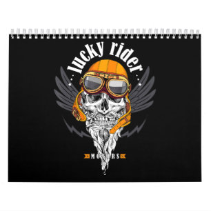 Calendario Regalo De Motocicletas Skull Para Los Amantes De L