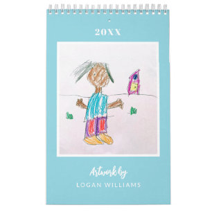 Calendario Regalo de Navidad personalizado para niños con art