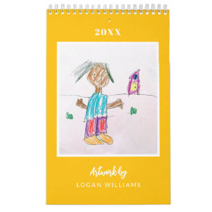 Calendario Regalo de Navidad personalizado para niños con art