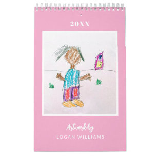 Calendario Regalo de Navidad personalizado para niños con art