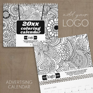 Calendario Regalo de negocio con logotipo - Patrones abstract