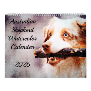 Calendario Regalo de Perros Boyeros Australianos 2026 Aussies