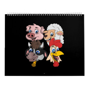 Calendario Regalo de pollo de vaca de cerdo con leche de vaca