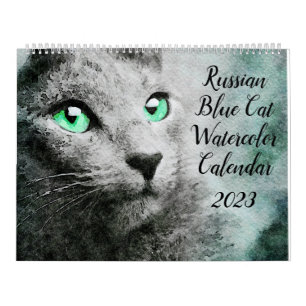Calendario Regalo de propietario del gato azul ruso 2023