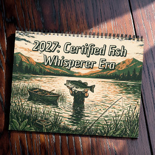 Calendario Regalo divertido para abuelo pescador con jerga de