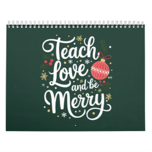 Calendario Regalo divertido para maestros: Navidad, enseña, a