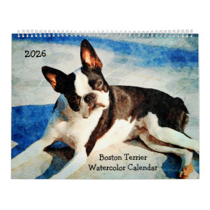 Calendario Regalo para amantes de Boston Terrier 2026