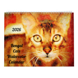 Calendario Regalo para dueño de gato bengalí hermoso 2026