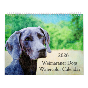 Calendario Regalo para dueño de perro Weimaraner fantasmal 20