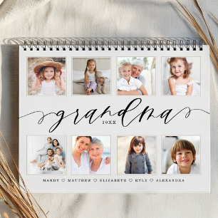 Calendario Regalo para la abuela   Fotos de la familia Grandc