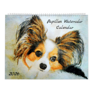 Calendario Regalo para mamá de perros Papillon 2026