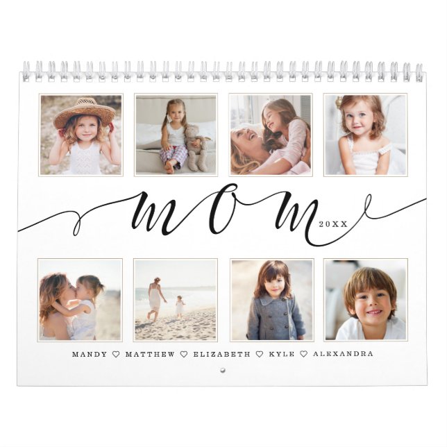 Calendario Regalo para mamá| Recuerdos fotográficos familiare (Tapa)