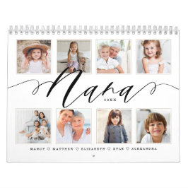Calendario Regalo para Nana | Fotos de la familia de los niet
