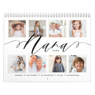 Calendario Regalo para Nana   Fotos de la familia de los niet