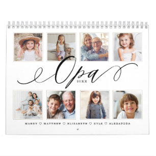 Calendario Regalo para Opa  Fotos familiares de nietos