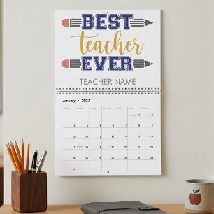 Calendario Regalo Personalizado Mejor Profesor - Regalo Perso