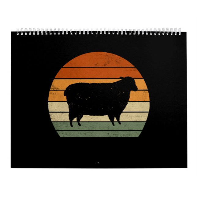 Calendario Regalos De Oveja Para Hombres | Granja de ovejas d (Tapa)