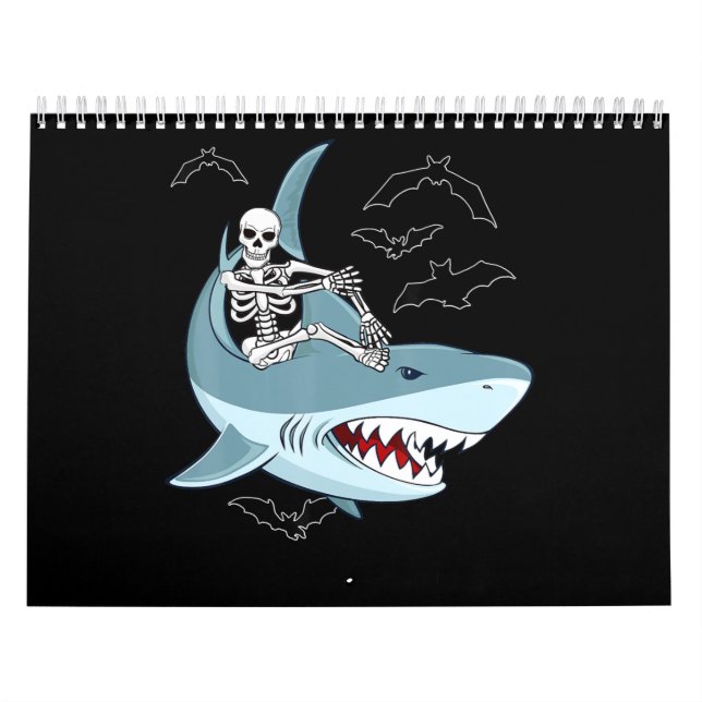 Calendario Regalos divertidos de Halloween en Skeleton Riding (Tapa)