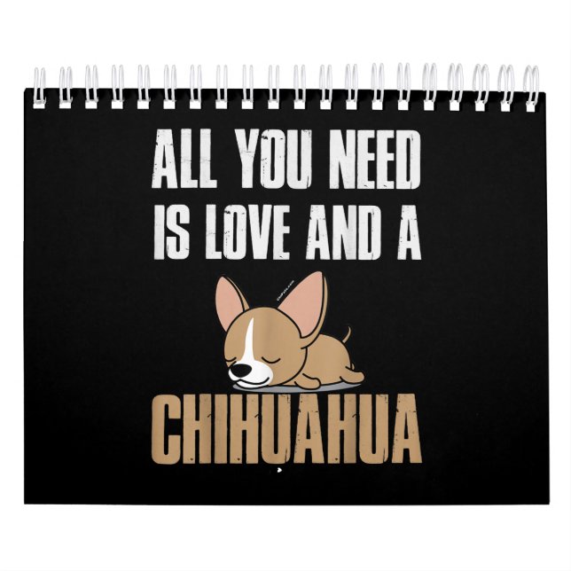 Calendario Regalos Para Chihuahua Lover | Regalos Cute Chihuh (Tapa)