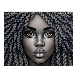 Calendario Reina Negra Melanina Afrocentrica Hermana Greñas L