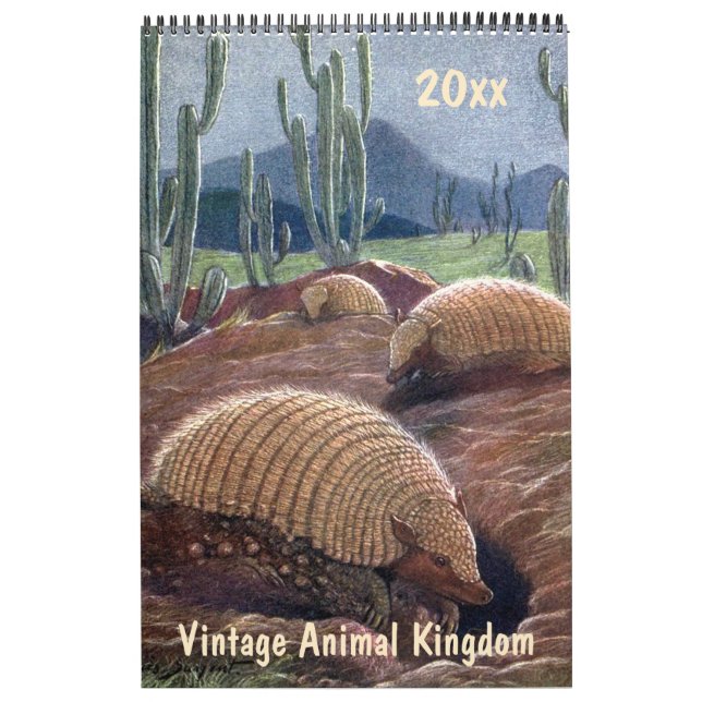 Calendario Reino de los Animales Vintales, Bosques Desiertos  (Tapa)