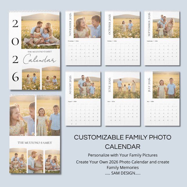 Calendario Relaxed Family Moments 2026 Photo Calendar (Subido por el creador)
