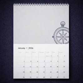 Calendario Reloj de Bolsillo de Estudio Nocturno de la Academ