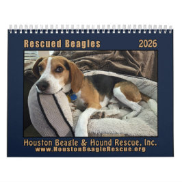 Calendario Rescued Beagles 2026 Wall Calendar