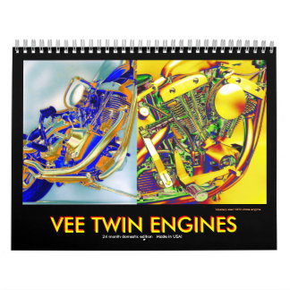 Calendario Residentes ed. Motores de motocicleta Vee-twin