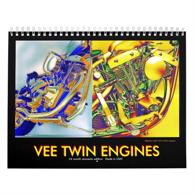 Calendario Residentes ed. Motores de motocicleta Vee-twin (Tapa)