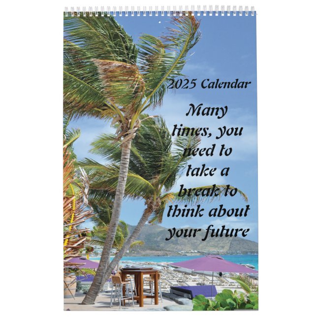 Calendario Restaurante de playa #2025, café de playa 2025 (Tapa)