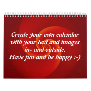 Calendario Resumen Espirales de fondo suave III + tu texto