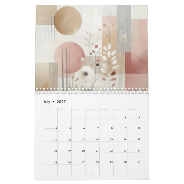 Calendario Resumen Minimalista (Jul 2027)