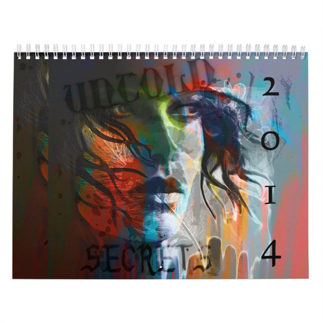 Calendario retrato de la hembra de 2014 técnicas mixtas (Tapa)