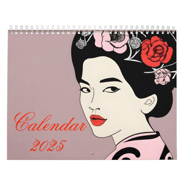 Calendario Retrato moderno 2025 de hermosos chicas chinos (Tapa)