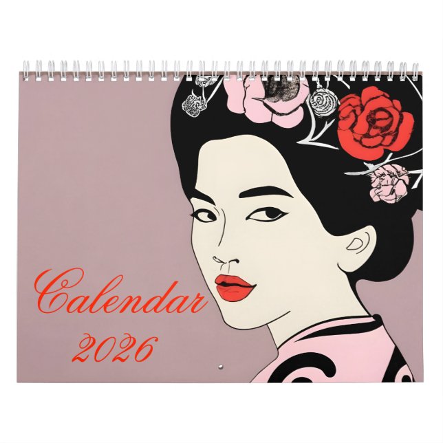 Calendario Retrato moderno 2025 de hermosos chicas chinos (Tapa)